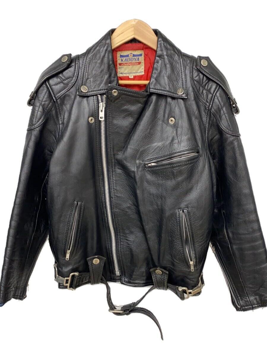 Kadoya Old Tag/Double Riders Jacket/Ll/Leather/Blk/Old/Old