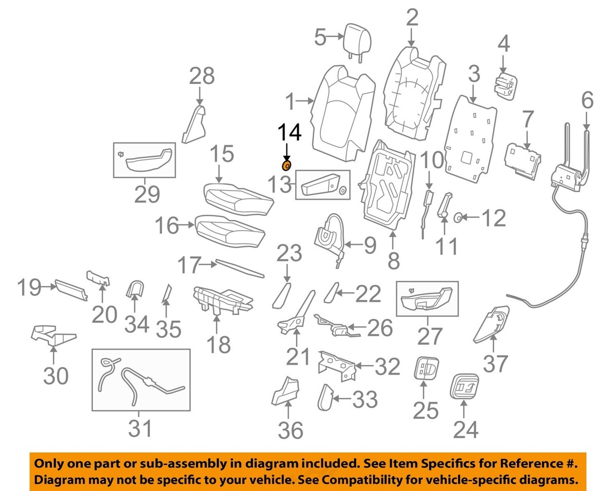 GM OEM Second Row Seats-Armrest Cap 25974155 | eBay 