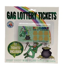St Patrick Day Gag Lottery Tickets Scratch Off 12pk Lucky Lotto Novelty Birthday