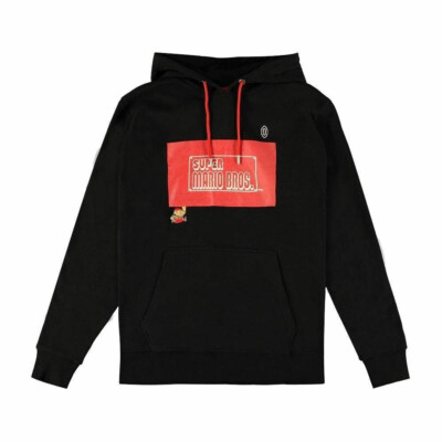 Difused Nintendo 8 Bit Super Mario Bros Kangaroo Hoodie Schwarz Größe XL