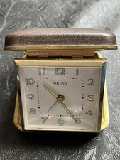 Vintage Reisewecker Seiko, 70er Jahre, Messing. Top Zustand