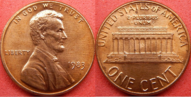 1983 Lincoln Memorial Cent / Penny / AU.