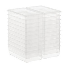 The Container Store Best Value Case of 20 Our Shoe Box Clear NEW 
