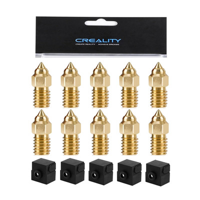 Creality Ender 3 V3 SE Nozzle Kit 10Pcs 0.4mm Brass Nozzles + 5 Silicone Socks