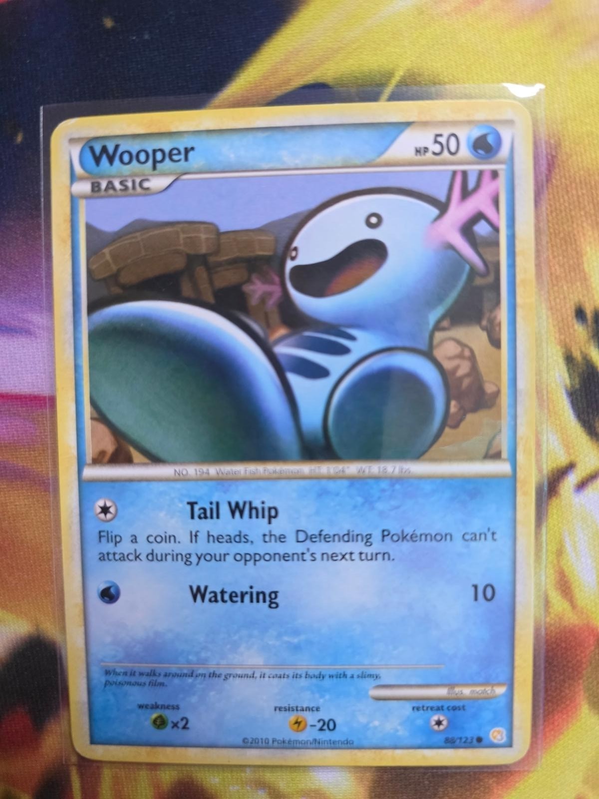 WOOPER 88/123 Common HeartGold & SoulSilver Pokemon Moderately Played