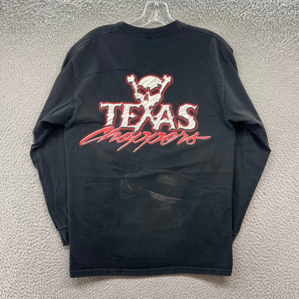 Camisas Choppers vintage para hombre medianas negras Y2K años 90 motocicleta grunge ropa de calle* Foto 2 de 4