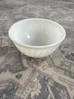 Vtg Anchor Hocking Fire King  White Milk Glass Swirl Nesting 9" Mixing Bowl NICE