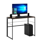Furinno Riau No Tool/No Assembly/Folding Metal Frame Computer Desk Rustic