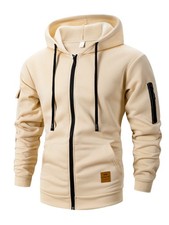 Enzo Mens Zip Up Fleece Hoodie Hoody Coat Winter Warm Jacket Hooded Track Top