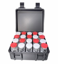 10ml Peptide Storage Case / Holds 20 Vials - Black