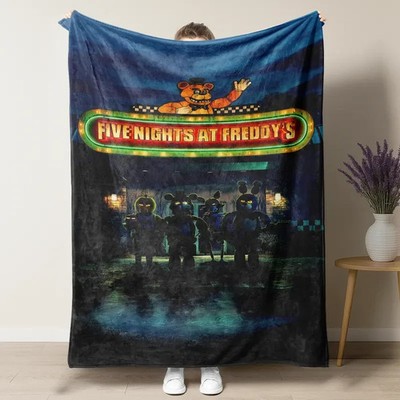 Horror Animatronic Game Flannel Blanket Cozy Gamer Gift Throw