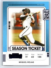 2021 Panini Contenders Miguel Rojas Blue Parallel Miami Marlins #64