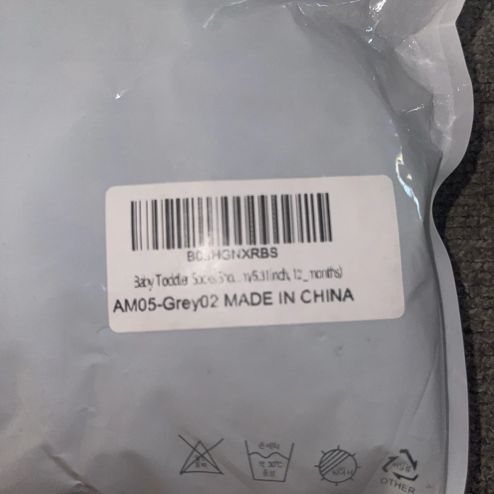 Meias chinelos antiderrapantes coruja cinza bebê 12-18 meses EUA 6 22/23 menino menina quente novo - Imagem 3 de 4