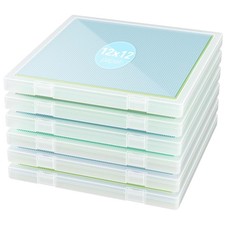 12 x 12 Paper Storage, 6 Pack Scrapbook Paper Organizer Storage, Craft Organi...