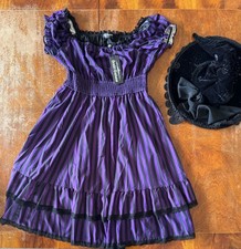 Scarlet Darkness Gothic Victorian Dresses Renaissance Costume Women Midi Dress L