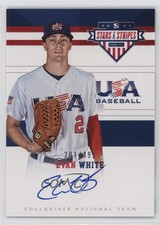 2017 USA Baseball Stars & Stripes CNT Signatures /499 Evan White #23 Auto 0i76