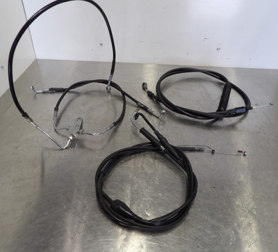 05 Harley Touring Ultra FLHTCUI extended cable hose kit for 16-18'' ape hangers