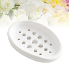 Creative Oval Shape Silicone Soap Holder Soap Dish Tray Drain for Bathroom