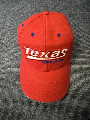Texas Motor Speedway Hat Cap Strap Back Red Spell Out Logo Adjustable