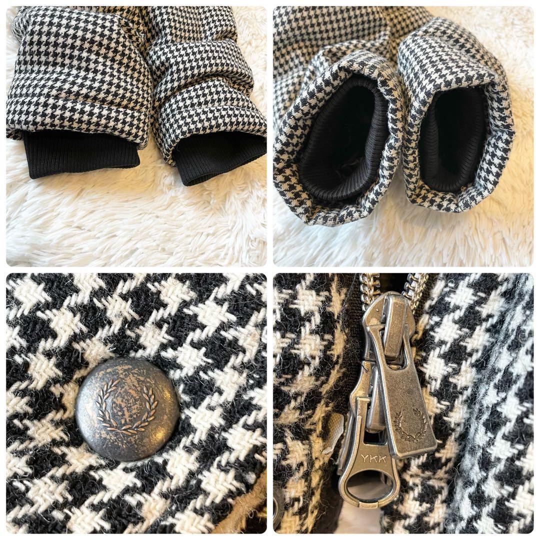 Fred Perry Down Jacket Men S Black Houndstooth Em… - image 6