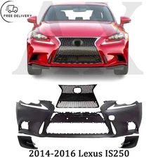 Front Bumper Cover & Grille Assembly Kit For 2014-2016 Lexus IS250