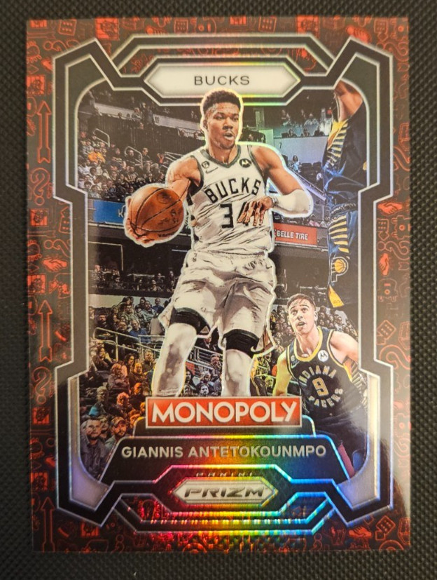2023 Panini Prizm Monopoly Red Pattern #49 Giannis Antetokounmpo!