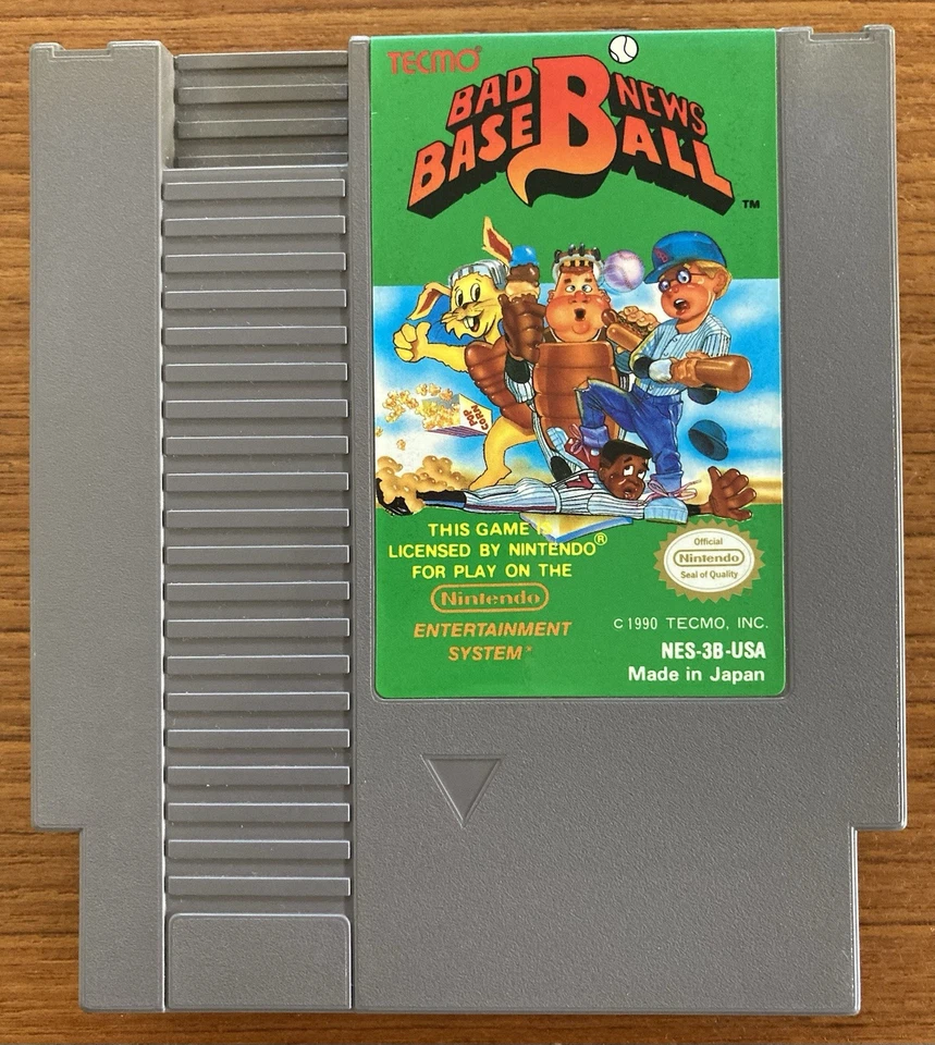 NES ~ BAD NEWS BASEBALL Nintendo Game NES-3B-USA Game Cart Sleeve Inst Box NTSC - Image 2 of 4