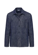 NWT MANUEL RITZ BLUE STRETCH COTTON WOOL DENIM OVERSHIRT 3932G2440 253611 SIZ XL