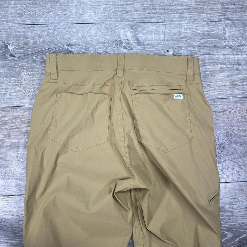 Pantalones Orvis para Hombres 32x32 Bronceado Nylon Elástico Repelente al Agua Secado Rápido Senderismo Viaje Foto 4 de 4
