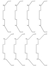Universal 120mm CPU Fan Mounting Clips Kit - Stainless Steel Wire Silver