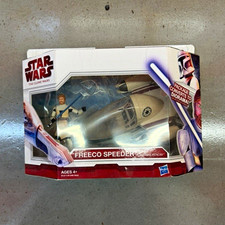 Hasbro Star Wars The Clone Wars Freeco Speeder w Obi-Wan Kenobi Figure New