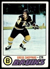 1977-78 Topps Hockey Card Gregg Sheppard Boston Bruins #95 EX