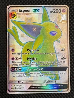 Espeon GX SV60/SV94 Hidden Fates Shiny Vault Full Art Pokemon TCG LP