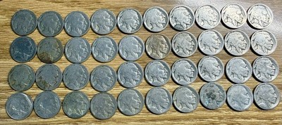 $2 Face Buffalo Nickels No Date Dateless 5c Indian Head Lot of 40 Coins Lot 31