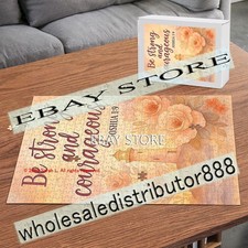500 piece jigsaw puzzle Be Strong And Courageous Floral Scripture bible verse