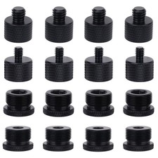 16pcs Mic Stand Adapter Parts Set, 5/8 to 3/8 5/8 to 1/4 Aluminum Microphon...