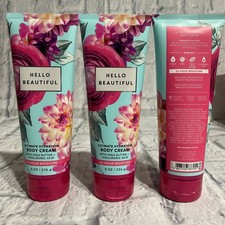 3 Bath  Body Works Hello Beautiful 24HR Ultimate Hydration Body Cream 8 OZ