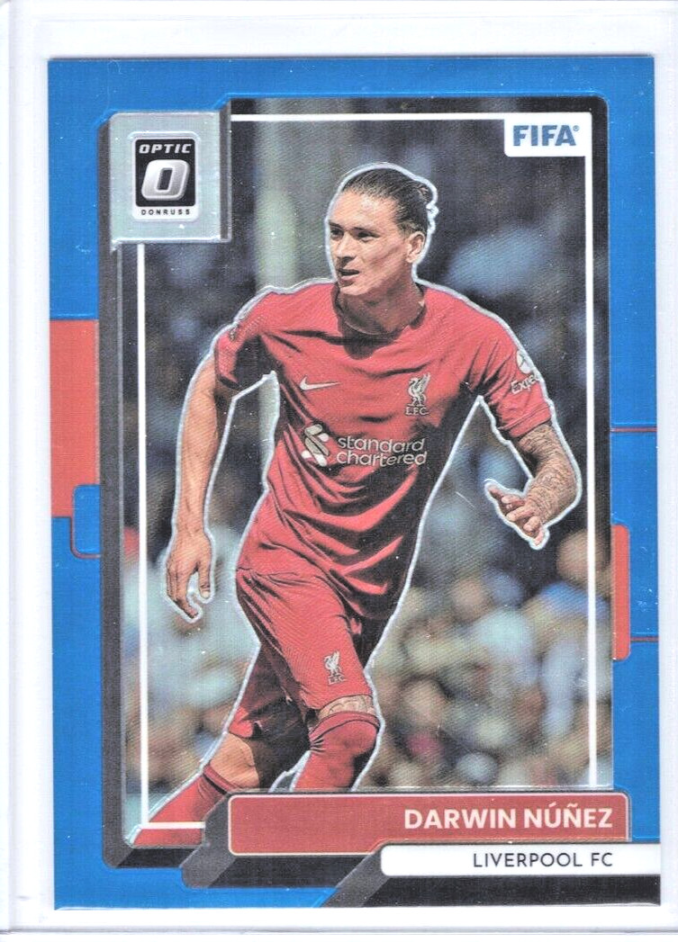 2022-23 Donruss Darwin Nunez Optic BLUE PRIZM SSP /99 Liverpool FC