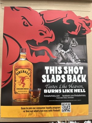 Lot Of 25 Fireball Hockey This Shot Slaps Back Poster 18.5x14.5 