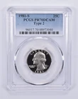 1981-S Washington Quarter Type 2 PR70 DCAM PCGS Blue Label