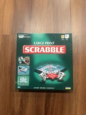 Large Print Scrabble Board Game RNIB Tinderbox Games Letter Tile Words Complete