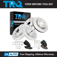 TRQ Front & Rear Brake Pad & Rotor Kit Ceramic Fits 19-23 Lexus 18-23 Toyota