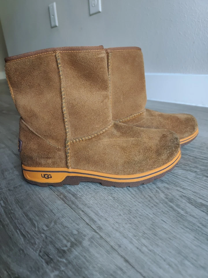 UGG Waterproof Boots Size 3 Kids Youth Brown Winter Snow Leather - Image 3 of 4