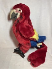 Folkmanis Scarlet Macaw Hand Puppet Large 16" Full Body + 12" Tail Plush