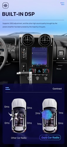9.7" Android Car Radio Stereo HD Carplay GPS Navigation For Hummer H2 2004-2007 - Foto 15 di 22