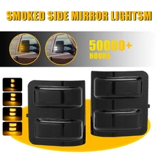 For Ford F250 F350 F450 F550 Smoked Amber LED Side Mirror Marker Signal Lights