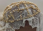 ANTIQUE 1920s  HAT WAX BUDS PEARLY FLAPPER  WEDDING BRIDAL,CAP CLOCHE,HEADPIECE