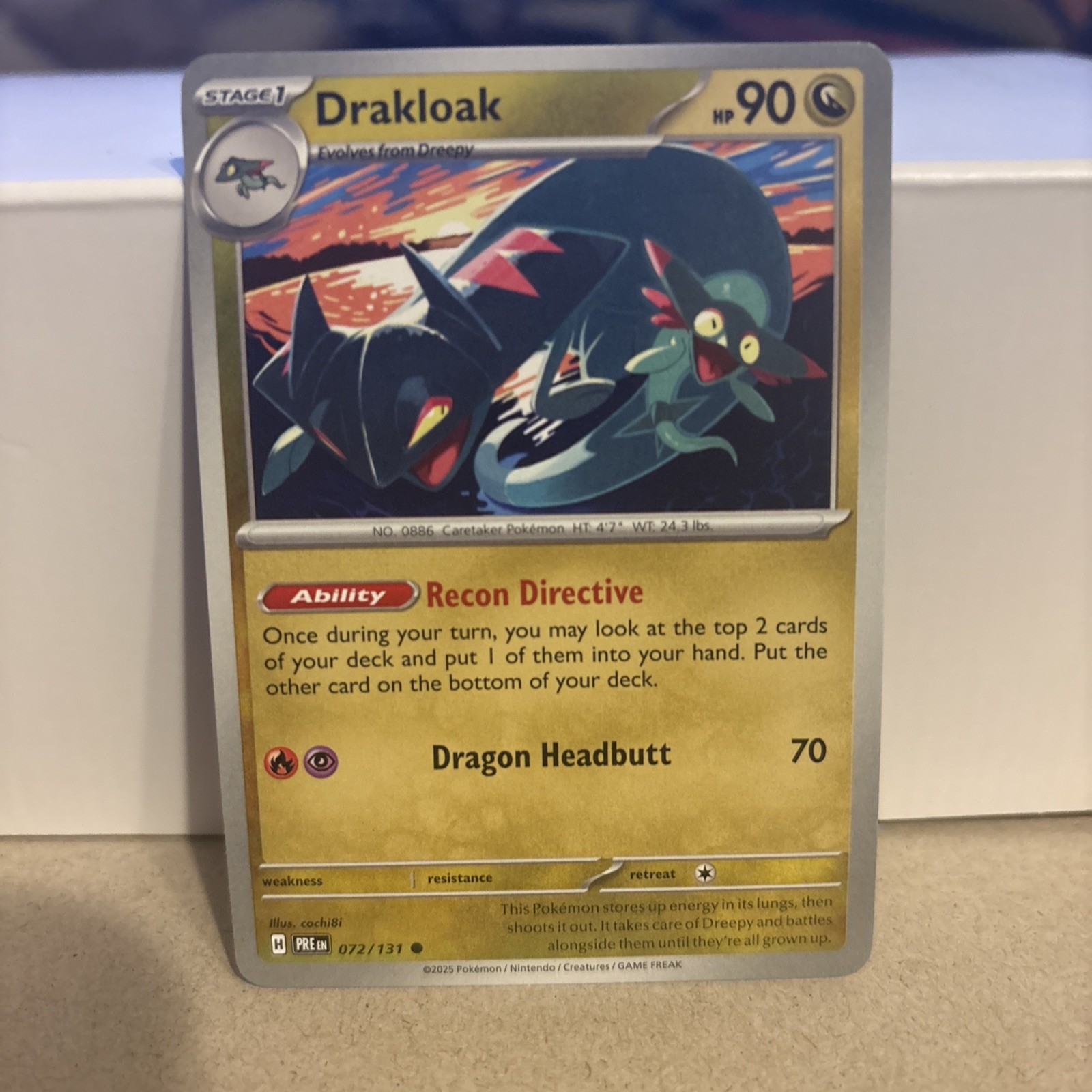 Pokémon TCG Drakloak Prismatic Evolutions Regular 72/131 LP
