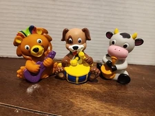 Disney Baby Einstein Isaac the Lion Toy Figure 3" PVC Lot Cow Dog Band Drum