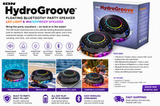 ION Audio HydroGroove Floating Bluetooth Party Speaker LED Lights IP67 NEW